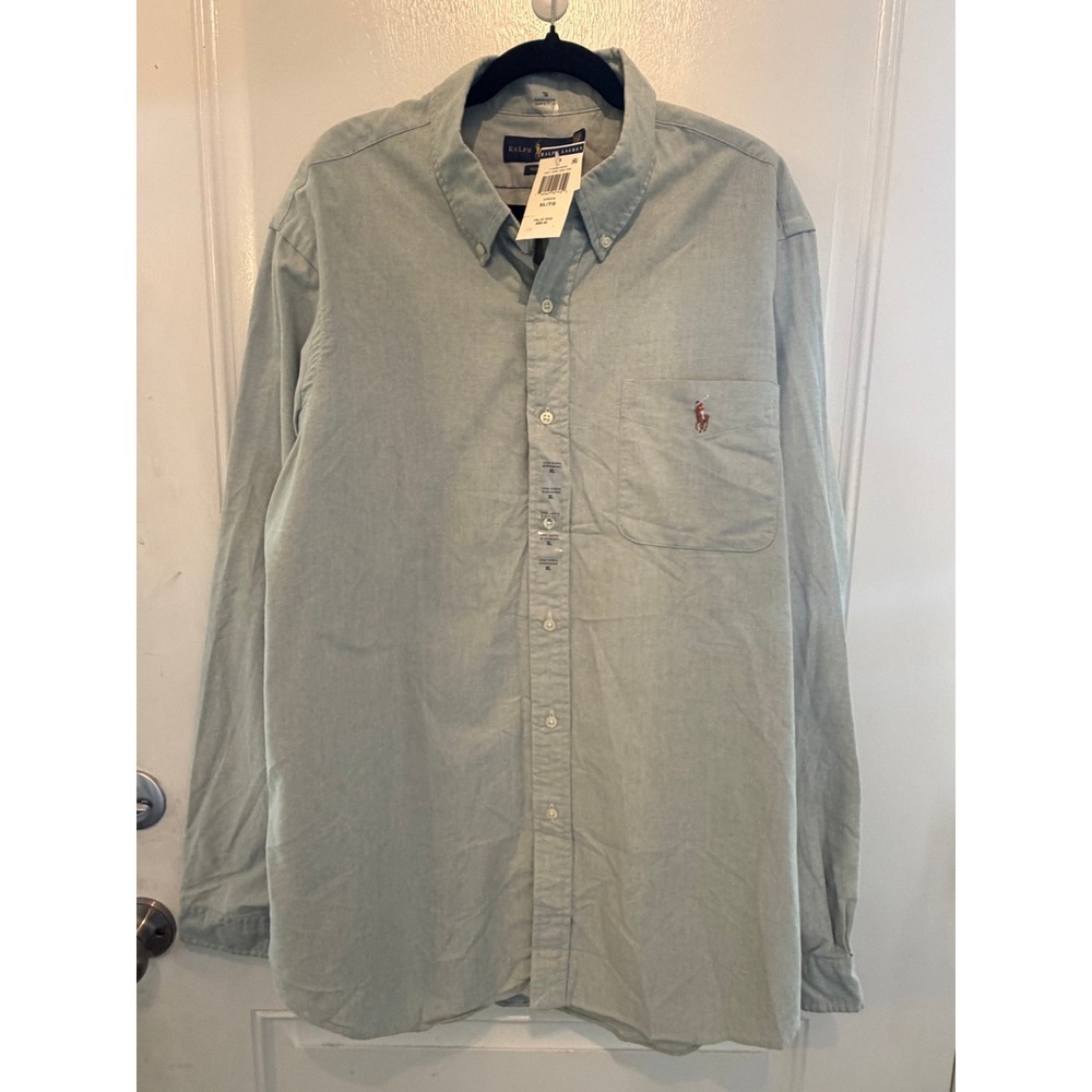 Polo Ralph Lauren Mens Oxford Shirt XL Green Classic Fit Button Down NWT